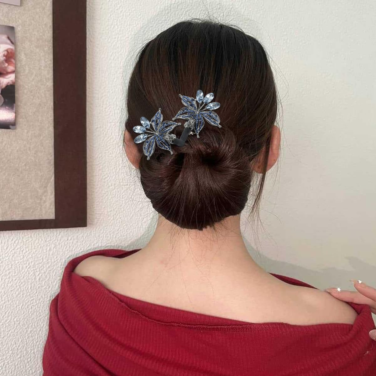 PALAY Hair Bun Accessories for Women Floral Easy Hair Bun Maker for Hair Metal Rhinestone Bun Clips for Hair Elegant Hairstyle Twist Bun Shaper for Women Ladies Daily, Party, Wedding PALAY Hair Bun Accessories for Women Floral Easy Hair Bun Maker for Hair Metal Rhinestone Bun Clips for Hair Elegant Hairstyle Twist Bun Shaper for Women Ladies Daily, Party, Wedding